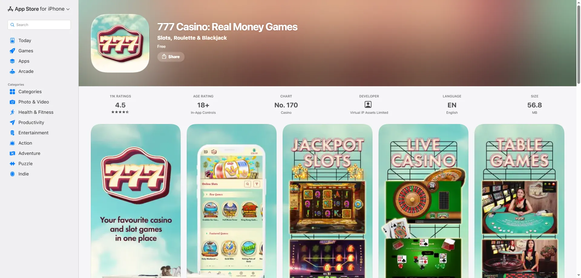 777 Casino sports betting — live odds and bet builder feature